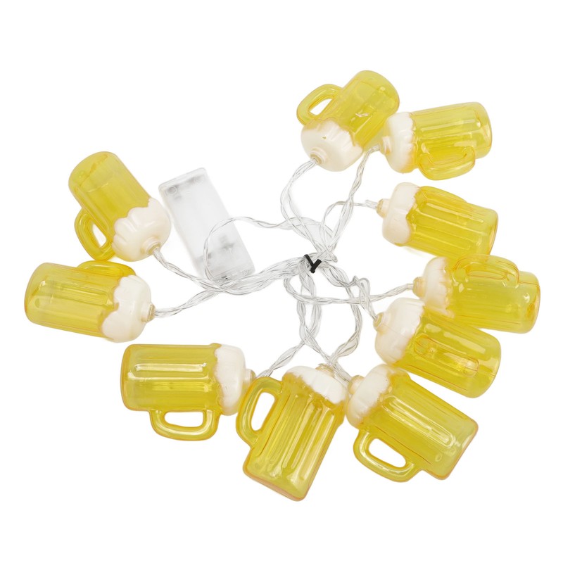 2pcs Beer String Lights 6.5ft 10LED Holiday Party Decorative String