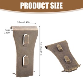 Gaivek 10 Pcs Heavy Duty Brick Hook Clips, Metal Brick Wall Hooks for Hanging Home Decor, No-Drill Clips for 5.7-6.2 CM High Bricks, Indoor & Outdoor Use