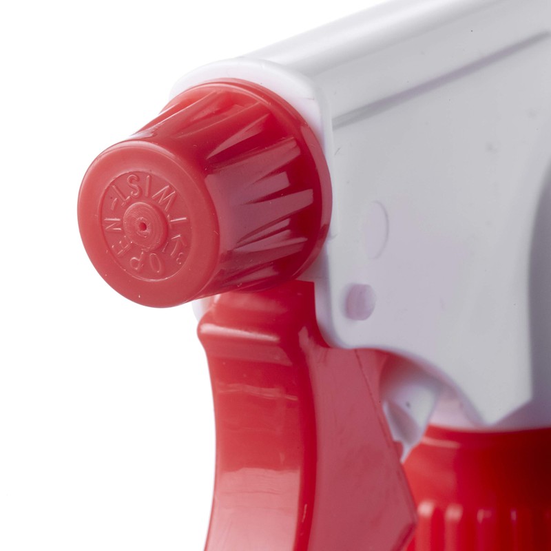 Consolidated Plastics Leakproof Spray Bottle with Red Sprayer, HDPE, Natural,
