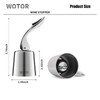 WOTOR Wine Stoppers Stainless Steel Wine Bottle stopper Plug with
