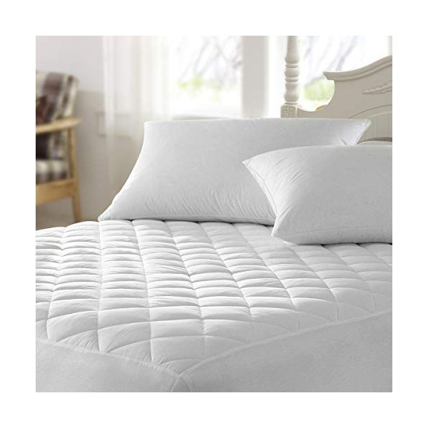 Vozbi Mattress Protector (Double) - Quilted Polycotton Mattress Protector -