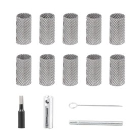 GIONAR 10 Pcs Car Glow Plug Burner Strainer Parking Heater for Eberspacher Air Diesel Heater with 4 Pcs parking heater ignition repair tool | Diesel Heater Glow Plug Combustion Chamber Spare Parts