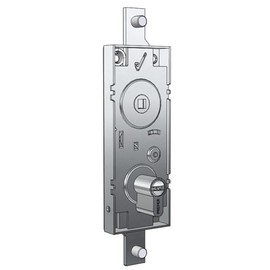Swing lock / garage cylinder Euro profile 70 mm center distance, door handle, key punched