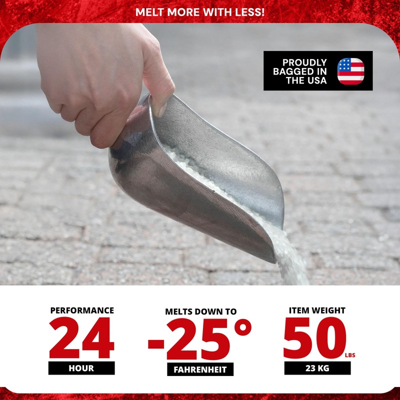 Peladow Calcium Chloride Pellets Snow and Ice Melter, 50 lb.