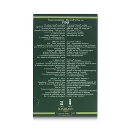 Passerini Tisane Fidji - Lemon & Ginger Herbal Tea, Box of 24 Enveloped Cristal® Teabags, Dammann Frères