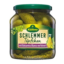 Kühne Gherkins Gourmet Pot Balsamic Bianco 580 ml Drained Weight 300 g