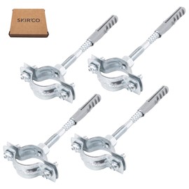 SKIR'CO Pack of 4 pipe brackets for diameter 25-28 mm pipes, clamps, pipe supports for wall and ceiling mounting (4 pieces)