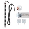 20 Outlet Heavy Duty Metal Socket Power Strip,15-Foot Long Extension