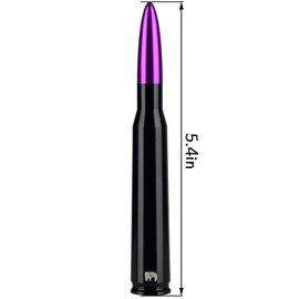 ONE250 Bullet Style Antenna, Compatible with Jeep Wrangler All Models (2007-2024) - Will fit Any Jeep Wrangler JK JKU JL JLU Rubicon Sahara Renegade Gladiator (2007-2024) and More (Purple)
