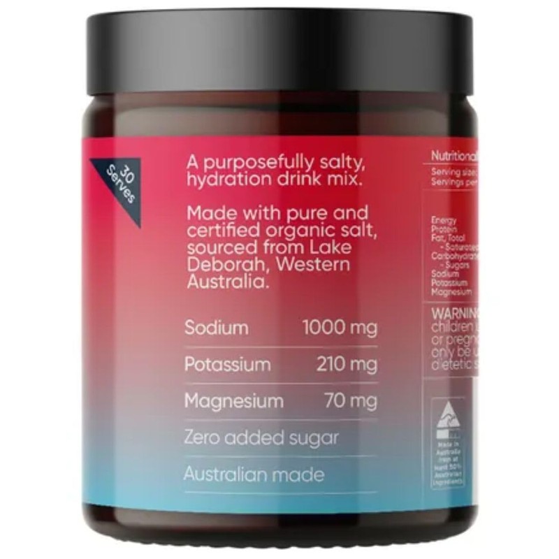 Sodii Everyday Hydration Salts, Salty Raspberry Flavour 180g