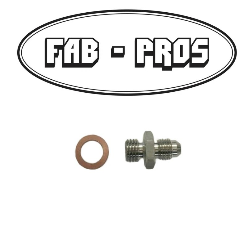 Fab Pros Oil Inlet Fitting Adapter for Turbo or Engine