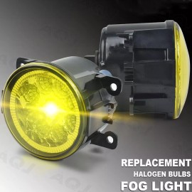 AQJ For 2006-2017 Ford Mustang Pair Bumper yellow LED Fog Light Lamp OE Replacement