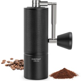 TIMEMORE Chestnut C3S PRO Manual Coffee Grinder - Compact with Foldable Handle, Adjustable Stainless Steel S2C Conical Burr for Espresso, French Press & More, Portable Coffee Grinder (Black)