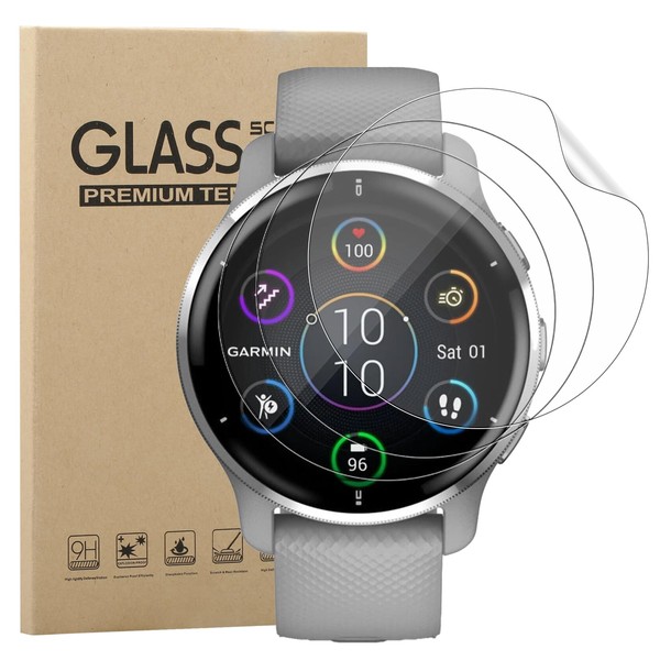 3 Pack Screen Protector for Garmin Venu 2 Plus, GEJEFA