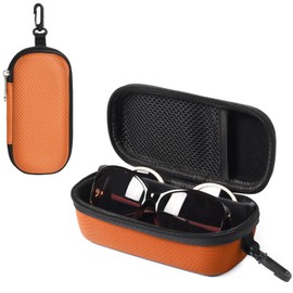 Bukere Double Eyeglasses Case with Adjustable Slots, EVA Hard-shell Travel Dual Glasses Sunglasses Organizer for Men Women