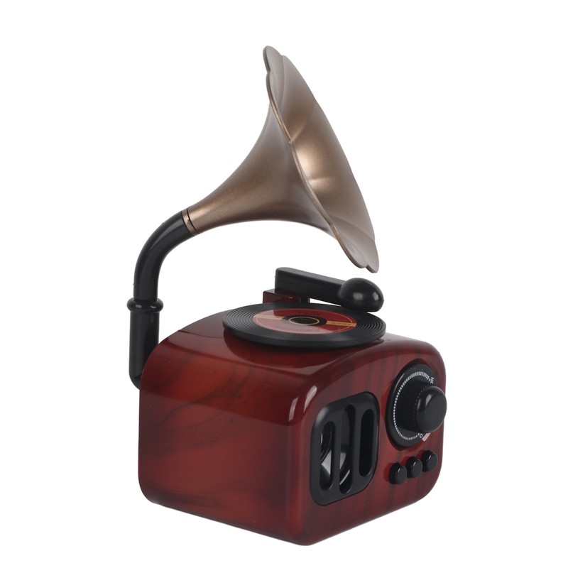 Retro Gramophone Classic Turntable Stereo Sound Vinyl Record Player for