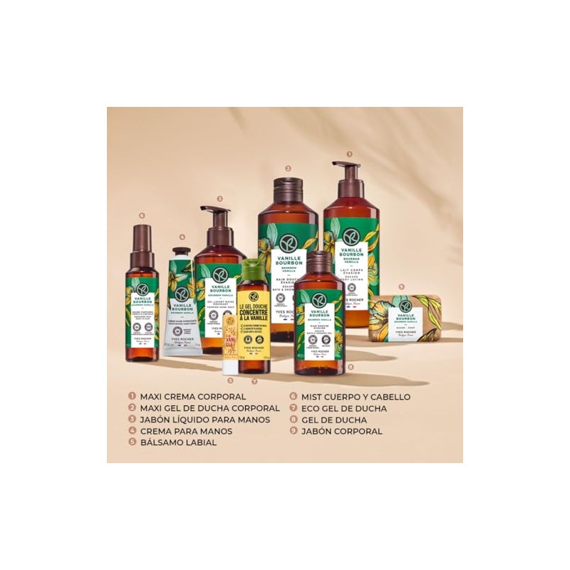 Yves Rocher Set Cuidado Corporal Estimulante aroma Vainilla Francesa: Crema