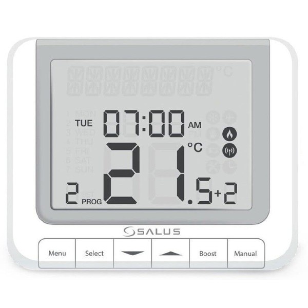 Salus RT520 Programmable Room Thermostat Boiler Plus Compliant Large Display- Hard Wired - NOT FOR WIRELESS USE