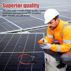 Riisoyu Pack of 2 Solar Cable Window Feed-Through MC4 Compatible Flexible Flat with Plug Coupling 30 cm Flat Solar Cable Window Feedthroughs Waterproof PV Cable for Balcony Power Plant Solar Power