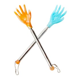 2 Stücke Rückenkratzer Teleskop-Rückkratzer Teleskopstab mit breiter Kratzhand gegen Juckreiz Rückenmassagegerät Edelstahl Teleskopstange Edelstahl Teleskop Rücken Kratzer Back Scratcher