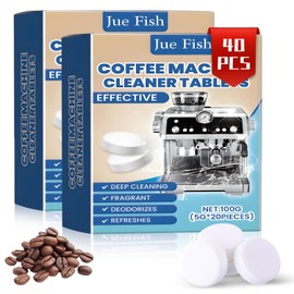Shyllin Reinigungstabletten Kaffeevollautomaten, 40x Entkalkungstabletten Kaffeevollautomat, Entkalkungstabletten, Sauber sicher keine Rückstände, Geeignet für die meisten Kaffeevollautomaten
