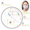 10 Packs Face Shield with Glasses, Reusable Replaceable Face Eye