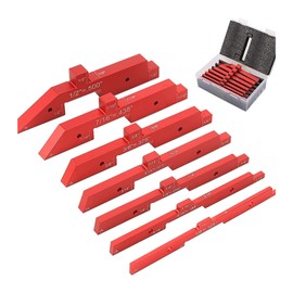 7Pcs Setup Blocks Height Gauge Set Adjustable Woodworking Carpenter Measuring Tools Red