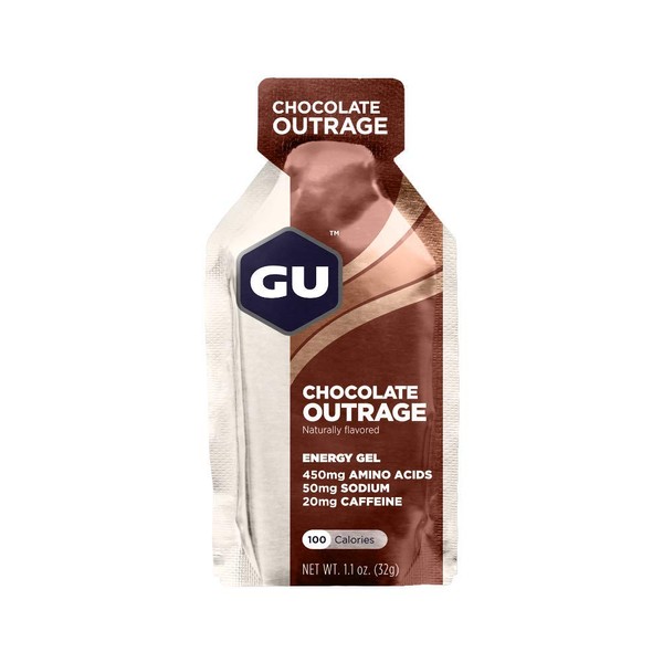 GU Energy Original Sports Nutrition Energy Gel, 24-Count, Chocolate Outrage