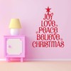 Family Believe Christmas Uplifting Cartoon Wall Decal Decoration Christmas Holidays