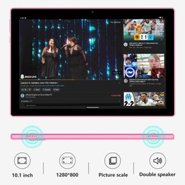YQSAVIOR 10 inch Android 13 Tablet, 10GB RAM+64GB ROM+1TB Expandable Computer Tablets PC, IPS Screen, 2+8MP Dual Camera, WiFi, BT, Pink