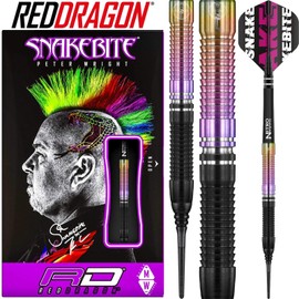 Snakebite World Champion 2020 Edition Softip: 22g Tungsten Darts with Flights and Shafts