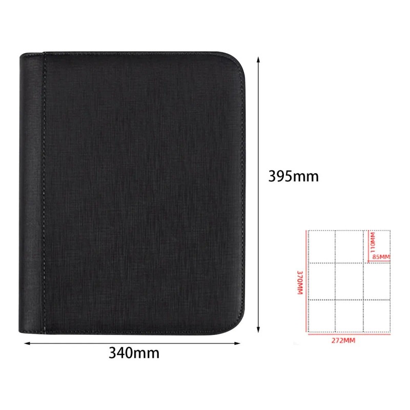 Portatarjetas Con Cremallera, 216 Posiciones Para Tarjetas