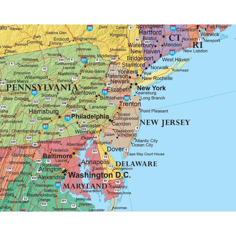 RMC Classic United States USA and World Wall Map Set