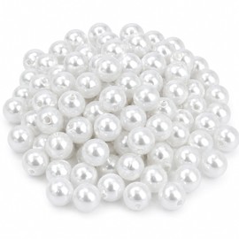 Perlin Cultured Pearls Imitation Pearls White 10 mm Mother of Pearl Wax Beads