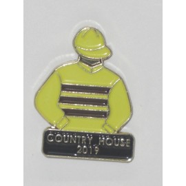 COUNTRY HOUSE - 2019  Kentucky Derby Winner Jockey Silks Pin