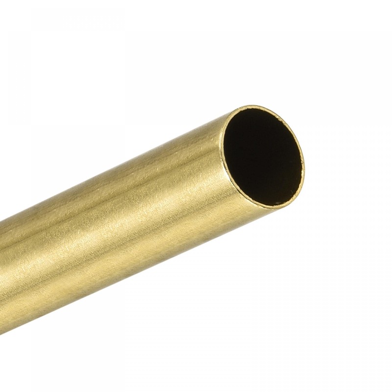 sourcing map Brass Round Tube 18mm OD 0.5mm Wall Thickness