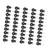 Pack of 50 Ring Insulators, Black Screw In Ring Insulators,