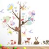 Fujitoya Wall Sticker Tree Forest Squirrel Rabbit Bear Fox Animal