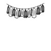 Darice #259 Darice Embossing Folder Essentials "  TASSEL GARLAND  "  #30032604