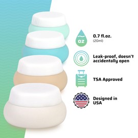 mo4travel - Botellas de viaje para artículos de cambiador, botellas de viaje aprobadas por la TSA sin BPA, botellas de viaje de silicona con bolsa de aseo transparente para tus día festivo y viajes