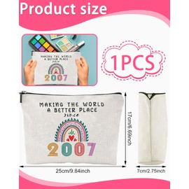 MOPZIJA 18th Birthday Girl - Gift 18th Birthday Girl Makeup Bag, Gifts for 18th Birthday Girl, Gifts for 18 Year Old Girls, Gifts for 18th Birthday Girl