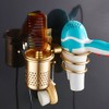 Space Aluminum Wall Mounted Hair Dryer Holder Spiral Hair Care