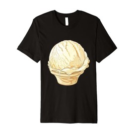 Vanilla Ice Cream Round Image Premium T-Shirt