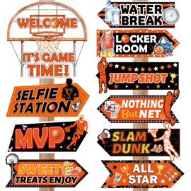 Basketball Party Decorations Sign March Madness Directional Photo Props for Boys Sports Birthday Bulletin Board Decor Supplies 20Pcs