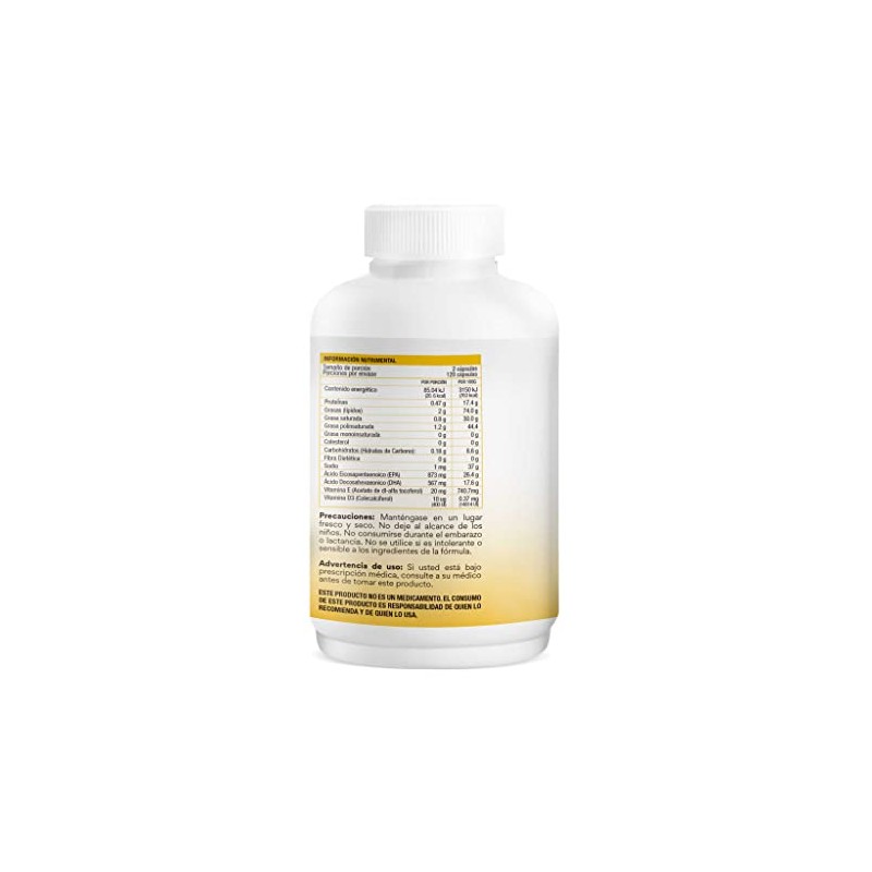 BIO B Omega 873mg EPA+567mg DHA|Sabor Hierbabuena sin eructo pescado|120Cáp