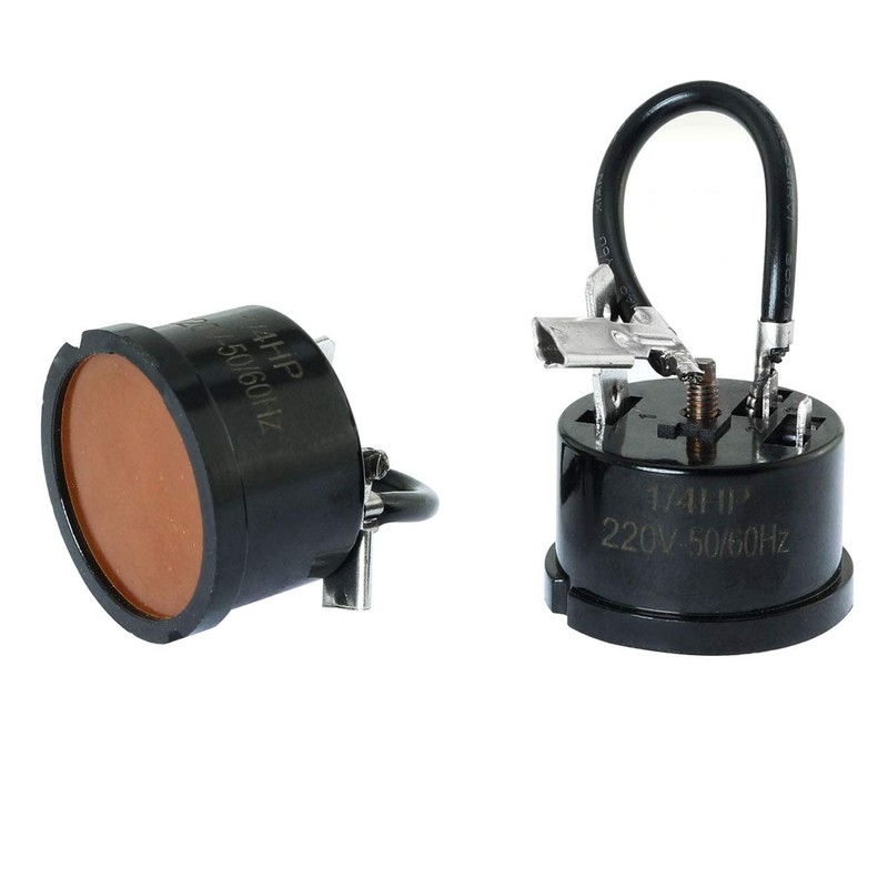 MEETOOT 2pcs 1/4HP-180W Refrigerator Thermal Overload Protector Compressor Replacement Part