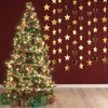 5 Pcs Glitter Star Garland Decorated Double-Sided Hanging Shiny Paper