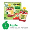Mott's No Sugar Added Applesauce, 3.2 oz Clear Pouches, 4Count