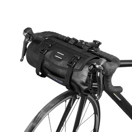 Lixada Waterproof Bicycle Bag for Mountain Road MTB Bicycle Front Frame Handlebar Pannier Dry Bag with Zipper 3L-7L Adjustable (Black)