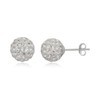 10MM WOMENS Sparkly Disco Ball Sterling Silver Stud Earrings -